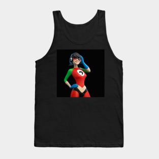 Cartoon Female Superhero Tank Top